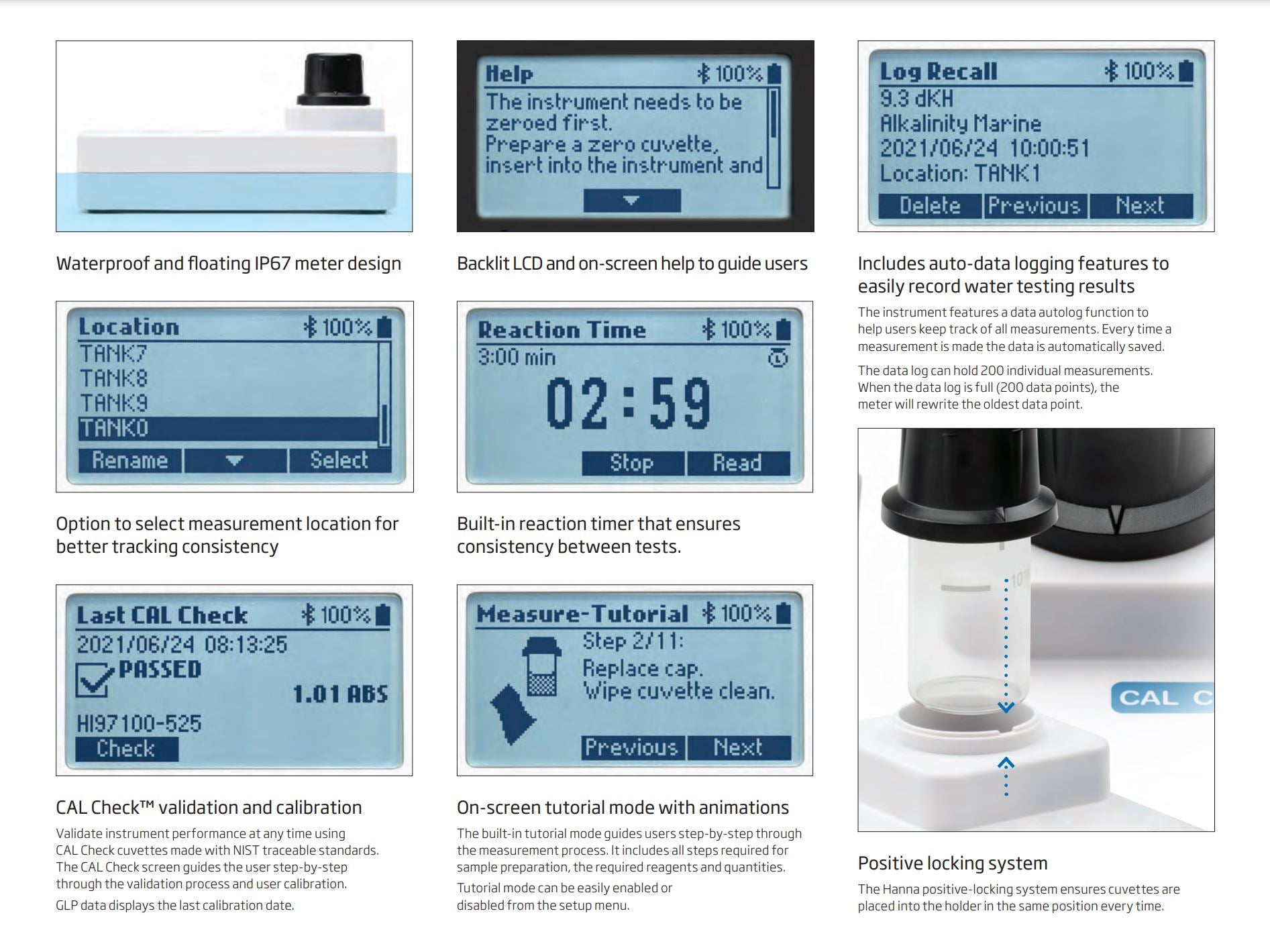Marine Master HI97115 Multiparameter Photometer - Hanna Instruments - Bluetooth, Mg, Ammonia, and more!